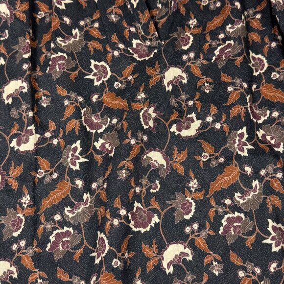 ABLE Boho Floral Top Blouse Sz.3XL Brown 100% Cotton Puff Sleeve Career Cottage - Picture 9 of 15